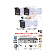 3 Lü Sesli Güvenlik Kamerası 5 Mp Gece Renkli Yüz Ve Araç Tanımalı Full Hd Kamera Sistemi