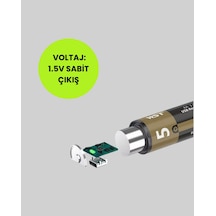 1.5v - 393 - Aa Şarjlı Lityum Pil 1000+ Kez Şarj Edilebilir Hızlı Type-c Şarj - Ece-umay - 2 Adet