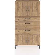 Arges Dolap 2 Raflı 3 Çekmeceli 4 Kapaklı 88x30x163 Çam-çam Atlas Çam