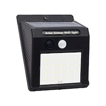 Chermik Sm-8006 Solar Sensörlü Duvar Tipi 20 Ledli Led Aplik 10 Parça Siyah