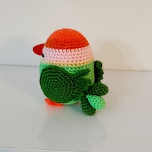 Amigurumi Örgü Oyuncak Kuş Muhabbet Kuşu Tombul Yeşil