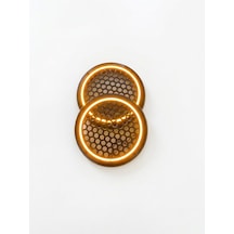 20cm Amber Neon Ledli Hoparlör Kapağı
