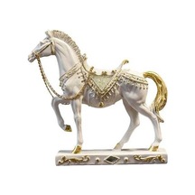 Opulentliving Suntek Doğal Taş At Heykeli Ev Dekorasyonu 19.5x5x18.5cm 19,5cmx5cmx18,5cm