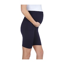 Luvmabelly Maternity 8028 Pamuklu Hamile Şort Tayt-lacivert