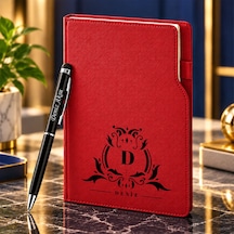 Bk Gift Kişiye Özel 374 Termo Deri Tarihli Ajanda & Siyah Touch Pen Tükenmez Kalem-8 Kırmızı Akdnz-bitmeyencom38544 32414 Bk Gift