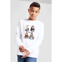 Tshirthane Kpop Blackpink Black Pink Baskılı Unisex Çocuk Beyaz Sweatshirt