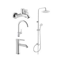 Artema Minimax S A41994 Banyo + Lavabo + Eviye Bataryası + 3c Duş Kolonu Gümüş