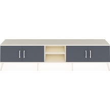 Arges Tv Ünitesi 3 Raflı 4 Kapaklı 220x30x51 Aytaşı-antrasit/aytaşı Antrasıt/aytası - Aytası