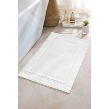 2'li Beyaz Ayak Havlusu - 50x70 Cm, 245 Gr,%100 Pamuk, Spa Ve Otel Banyo Paspası, Günlük Kullanıma Uygun Açık Gri