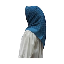 Aker Elegance Monogram Eşarp - 1090500-2 - 100 X 100 / 924 Petrol Mavisi