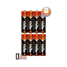 Rio 8li Aa R6p Kalın Kalem Pil Saat Pili Çinko Karbon Pil Zn-c 1.5v