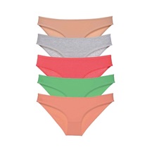 Biçomi 5 Adet Eko Set Likralı Kadın Slip Külot Soft Renkler Çok Renkli Biçomi 5 Adet Eko Set Likralı Kadın Slip Külot Soft Renkler Çok Renkli
