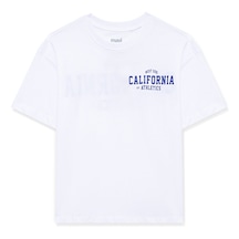 Mavi - California Baskılı Beyaz Tişört 6610198-620