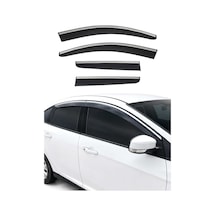 Honda City 2019+ Uyumlu Araca Özel Chrome Style Akrilik Cam Rüzgarlığı Koyu Duman 4 Parça