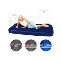 Reidan Mavi Şişme Yatak Kamp Yatağı 183x76x23cm Ev Kamp Yatağı Mavi