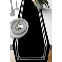 40x140cm Premium Tay Tüyü Dokuma Leke Tutmaz Kumaş Masa Örtüsü Köşeli Runner Rnr126 Acı Kahverengi