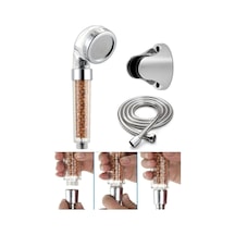 Peak Star Filtreli Su Tasarruflu Boncuklu Duş Başlığı Seti Gümüş