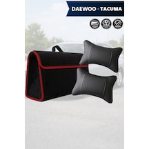 Daewoo Tacuma Uyumlu Bagaj Çantası Koltuk Yastığı Siyah Renk Lüks Model