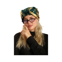 Hürrem Bone Zümrüt Pratik Hazır Geçmeli Tesettür Bone İpek Desenli 2410 37 Zümrüt