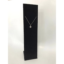 Yerli Üretim Moscow Model Süet Kumaş Siyah Renk 40/10 Cm Ayaklı Takı Sergileme Standı Çok Renkli