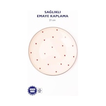 Cupid Emaye Tabak Pasta Sunum Tabağı 21 Cm Açık
