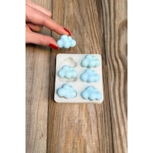 Bubble Bulut Mini Altılı Silikon Mum Kalıbı .