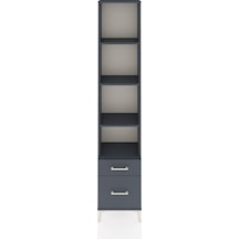 Arges Dolap 4 Raflı 2 Çekmeceli 44x30x221 Antrasit-antrasit Antrasit