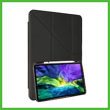 Vaveni İpad 10.2 8.nesil Kılıf Kalemlikli Mars Tablet Kılıfı - Koyu Gri Arz