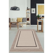 Bej Kaymaz Tabanlı Çerçeveli Mutfak Halısı Ar1417n11