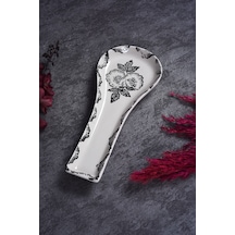 Piatti Naturali Seramik Black Rose Kirli Kaşıklık Tezgah Üstü Kepçe Kaşık Altlığı
