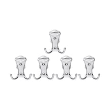 Kobra Askı, Metal Vestiyer Askısı, Krom, Duvar Ve Dolap Askılığı 5'li Set Vidalı