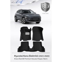Otocraft Hyundai Kona Elektrikli 2023-2026 Araca Özel 8d Havuzlu Oto Paspas Takımı Tam Set 3 Parça