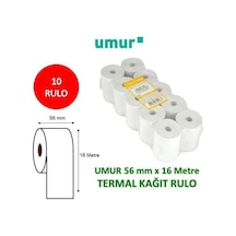 Umur Yazar Kasa Rulosu Termal 10'lu 56 Mm X 14 Metre Beyaz Renkli Kağıt