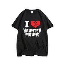 Sematary Ben Aşk Perili Höyük T-shirt Popüler Trend Kalp Şekli Baskı T Shirt Erkekler İçin Ko Siyah