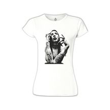Marilyn Manson Beyaz Kadın Tshirt 001