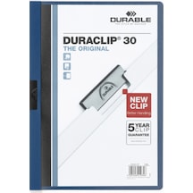 Durable 2200 Duraclip 30 25 Sayfa Kapasiteli Sıkıştırmalı Dosya Lacivert Renk Lacivert