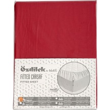 Özdilek Çarşaf Lastikli Yastık Kılıflı Ranforce 100 200 Kırmızı Trendy