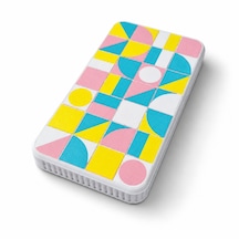 Mini Tavla Seti 17 X 14,5 Cm Taş Ve Zar Bölmeli Katlanabilir Seyahat Tavlası Taşınabilir Klasik Tavla Oyunu Pastel Sarı Pembe