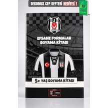 X Dekomus Lisanslı Beşiktaş Efsane Formalar +5 Yaş Boyama Kitabı Altın