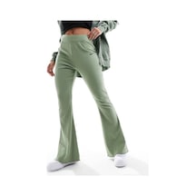 Nike Sportswear Rib Jersey Green Yüksek Belli Fitilli Kadın Siyah Eşofman Yeşil Yeşil
