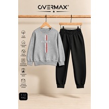 Overmax Parıs Baskılı Çocuk Kapüşonsuz Sweatshirt & Eşofman Takımı 3-12 Yaş Gri Üst-siyah Alt - 921355017 Gri Üst-siyah Alt