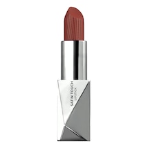 Uzun Süre Kalıcı Nemlendirici Pürüzsüz Etkili Yarı Mat Ruj Satin Touch Lipstick 828 Mahogany Brown Çok Renkli