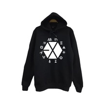 Exo Baskılı Sweatshirt Siyah