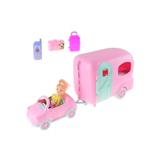 Cindy Bebek Oyuncak Karavan Arabası Karavanı Aksesuarları 6 Parça