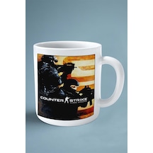 Counter Strike Cs 2 Csgo Oyun Baskılı Kupa Bardak Çift Taraflı Kişiye Özel Model 50 Çok Renkli