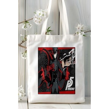 Art Hediye Persona 5 Oyun Baskılı Omuz Çanta Kişiye Özel Model 7 Çok Renkli