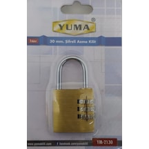 Pirinç Şifreli Asma Kilit 30Mm Yuma