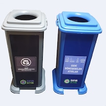 70 Litre Geri Dönüşüm Atık Kovası 2li Set Yeşil