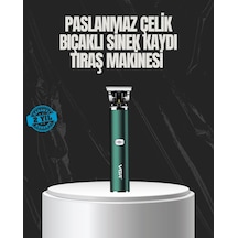 Paslanmaz Çelik Başlıklı Su Geçirmez Şarjlı Saç Kesme Makinesi Mh-hs7695-9313