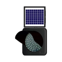 İleri Trafik 300 MM Ledli Güneş Enerjili Flaşör, Solar Çakar Lamba-2363 - Kırmızı LED